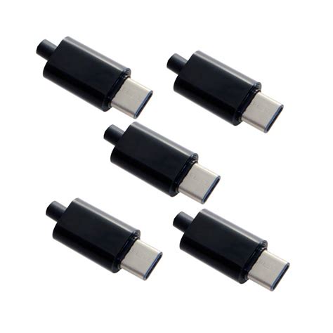 usb c male metal housing|chenyang 5 Pack USB C DIY Connector USB 3.1 Type C 24Pin .